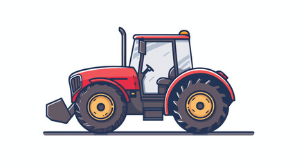 Tractor line icon illustration vector graphic. Simp