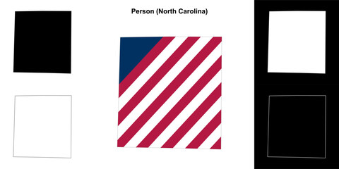 Person County (North Carolina) outline map set
