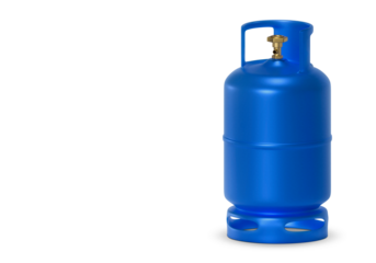Blue gas tanks, transparent background
