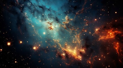 Amazing Space Galaxy with Stars and Nebulae - obrazy, fototapety, plakaty