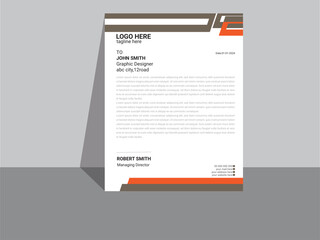 corporate modern letterhead design