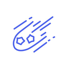 Vector set of space thin line icons