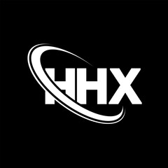 HHX logo. HHX letter. HHX letter logo design. Initials HHX logo linked with circle and uppercase monogram logo. HHX typography for technology, business and real estate brand.