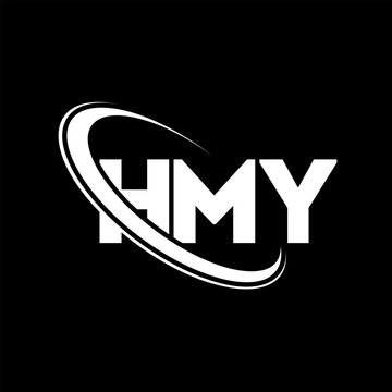 HMY logo. HMY letter. HMY letter logo design. Initials HMY logo linked with circle and uppercase monogram logo. HMY typography for technology, business and real estate brand.