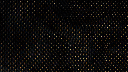 Luxury elegant background with shiny gold dots element  dark black metal surface patter geometric background. 