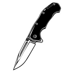 Army Pocket Knife Logo Design - obrazy, fototapety, plakaty