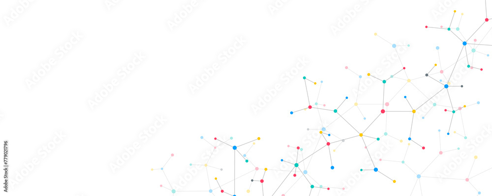 Wall mural molecular structure and genetic engineering, molecules dna, neural network, scientific research. abs