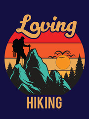 Hiking t shirt design