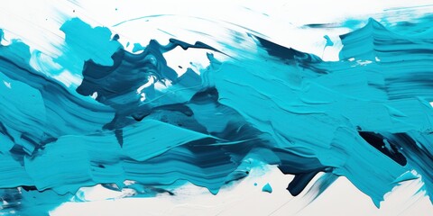 Turquoise and white flat digital illustration canvas with abstract graffiti and copy space for text background pattern