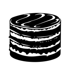 Fototapeta na wymiar Round cake with thick icing Logo Design