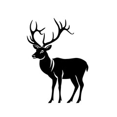 Naklejka na ściany i meble silhouette of deer Logo Design