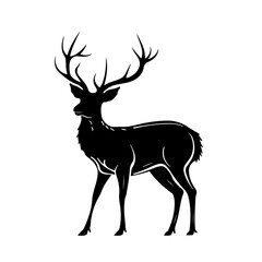 silhouette of deer Logo Design