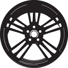 Obraz premium Alloy Array Arrayed Vector Logo Design for Wheels Shiny Spin Brilliant Alloy Wheel Vector Logo Icon