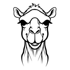 Smiling Camel Face Logo Design