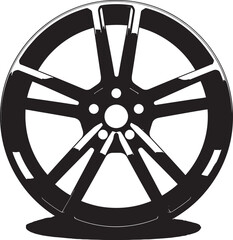 Obraz premium Precision Pedal Refined Alloy Wheel Vector Logo Icon Alloy Ascent Rising Wheel Vector Logo Design