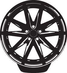 Dynamic Drive Empowering Alloy Wheel Vector Logo Design Metallic Mastery Expertly Crafted Alloy Wheel Vector Logo Icon
