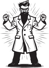 Furious Care Intense Doctor Vector Design Enraged Brilliance Angry Doctor Logo