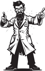 Furious Genius Vibrant Doctor Symbol Doctors Rage Dynamic Doctor Icon in Vector