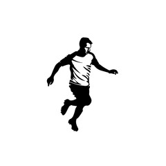 Fototapeta na wymiar Soccer Player Logo Design