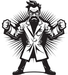 Wrathful Wisdom Bold Doctor Symbol in Vector Logo Brilliant Outburst Vibrant Doctor Icon in Vector Design