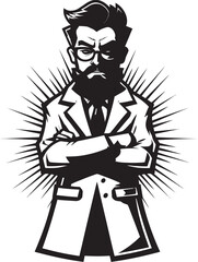 Angry Authority Commanding Doctor Emblem Wrathful Medic Dynamic Doctor Logo in Vector Design