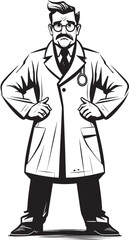 Wrathful Wisdom Dominant Doctor Vector Logo Design Furious Brilliance Dynamic Doctor Vector Logo Icon