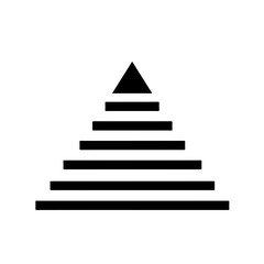 step pyramid with five steps Logo Design