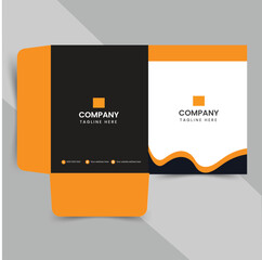 Modern Business presentation folder or file cover design template for corporate office.