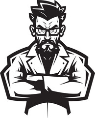 Doctors Wrath Furious Brilliance in Vector Logo Design Rage Medic Angry Doctor Vector Logo Illustration