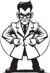 Angry Healing Fiery Doctor Vector Logo Design Brilliant Rage Dynamic Doctor Vector Logo Icon