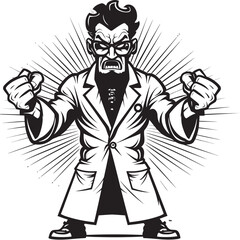 Brilliant Outrage Dominant Doctor Vector Logo Design Doctors Fury Fiery Brilliance in Vector Logo Icon