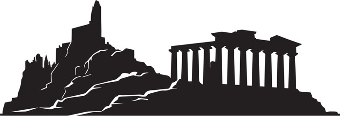 Timeless Appeal Greek Architecture in Vector Resurrecting History Vector Depictions of Greek Architecture