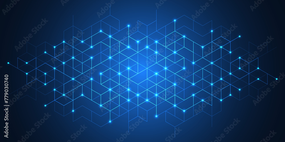 Poster Abstract background with simple geometric figures and dots. Graphic design element and polygonal shape pattern