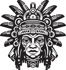 Vector Designs Inspired by Aztec Antiquity Drawing Icons Resurrecting Aztec Art Antique Drawing Icon Vector Logos