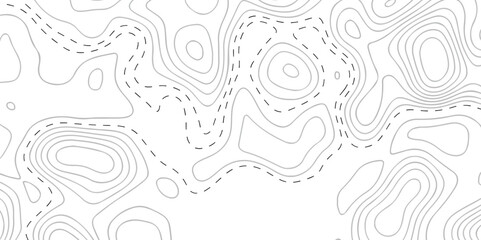 Pattern with lines and dots The stylized height of the topographic map contour in lines and contours isolated on transparent. Black and white topography contour lines map isolated on white backgroun
