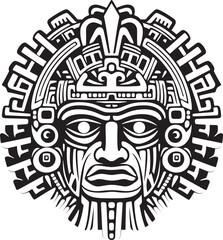 Celebrating Ancient Aztec Artistry Antique Drawing Icon Logos Antique Aztec Cultural Resurgence Vintage Drawing Icon Logos