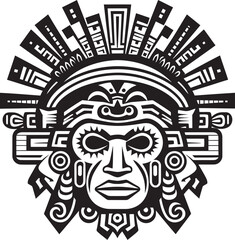 Aztec Artistry Vector Logo Designs Vector Revival Ancient Aztec Drawings