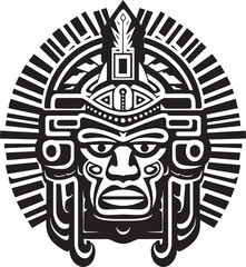 Echoes of Aztec Civilization Vector Artistry Capturing Aztec Heritage Vector Design Icons