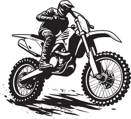 Motocross Adventure Vector Logo Design for Bike Riders Trail Rider Dirt Bike Vector Logo Icon