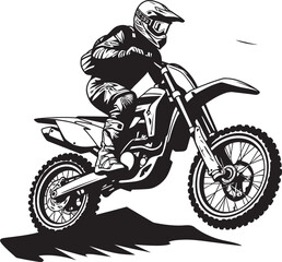 Bike Off the Beaten Path Vector Logo Design for Riders Extreme Terrain Rider Dirt Bike Vector Logo Icon