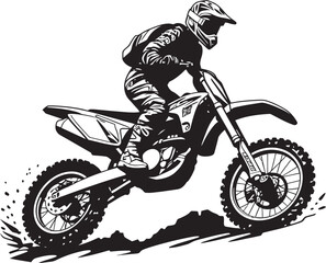 Roar of the Engine Vector Logo Design for Riders Dirt Bike Revolution Rider Vector Logo Icon
