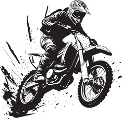 Dirt Bike Explorer Rider Vector Logo Icon Roar of the Engine Vector Logo Design for Riders