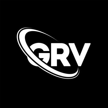 GRV logo. GRV letter. GRV letter logo design. Initials GRV logo linked with circle and uppercase monogram logo. GRV typography for technology, business and real estate brand.