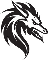 Fantasy Dragon Design Cartoon Head Tattoo Vector Logo Design Dynamic Dragon Ink Cartoon Head Tattoo Vector Logo Icon