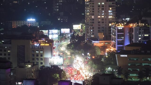 Timelapse - Traffic intersection in a city 4K30