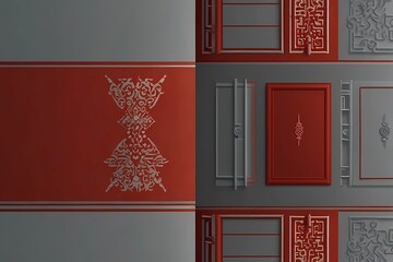 door with christmas decoration