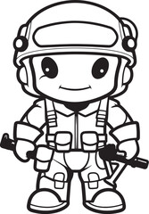 Daring Doodle Defenders Soldier Vector Icon Sketchy Sentinel Squad Doodle Soldier Emblem