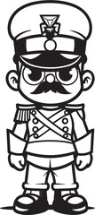 Daring Doodle Defenders Doodle Soldier Vector Icon Artistic Avenger Alliance Cartoon Soldier Doodle Emblem
