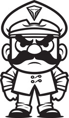 Playful Patrol Platoon Cartoon Soldier Doodle Emblem Whimsical War Heroes Doodle Soldier Logo Design