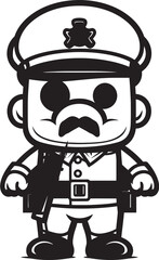 Courageous Cartoon Corps Cartoon Soldier Doodle Logo Design Doodle Soldier Squadron Doodle Soldier Vector Icon